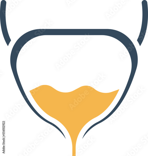 Human Bladder Vector Icon
