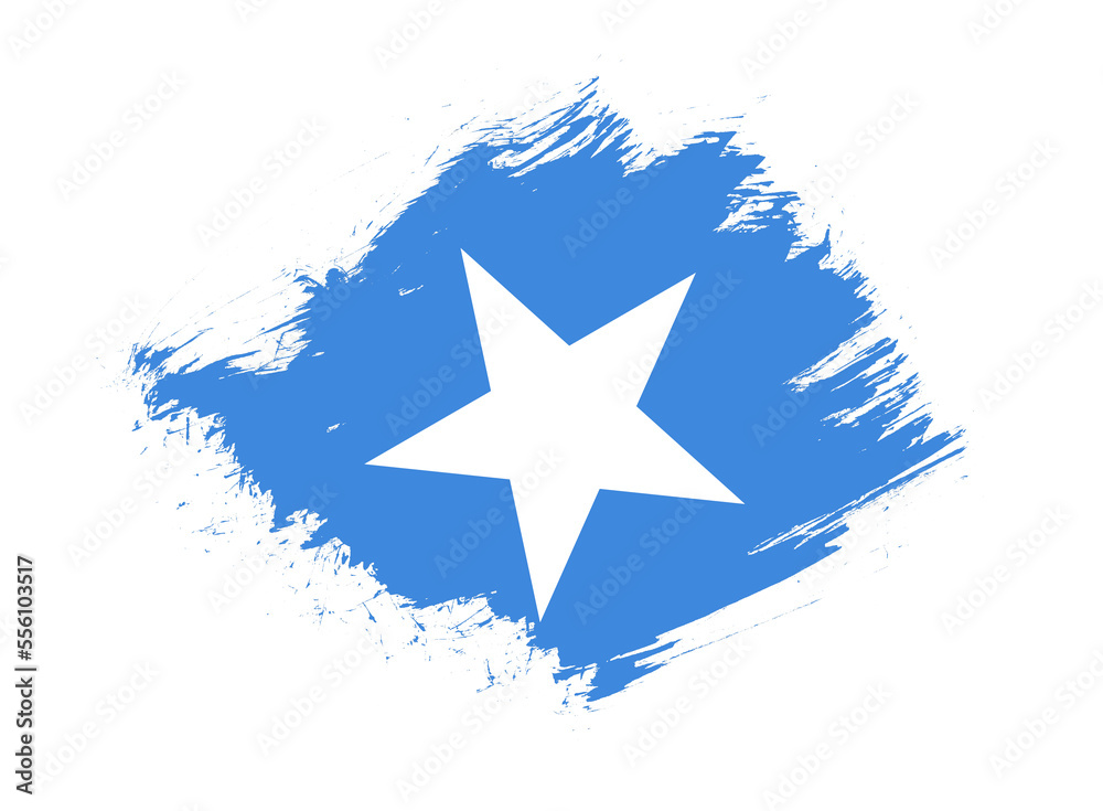 Somalia flag with abstract paint brush texture effect on white background Somalia flag with abstract paint brush texture effect on white background
