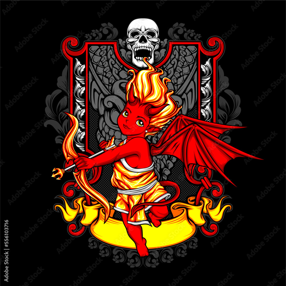 devil cupid illustration devil cupid illustration