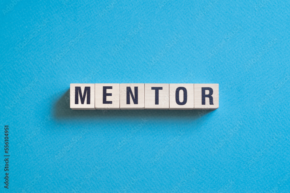 Mentor - word concept on cubes Mentor - word concept on cubes