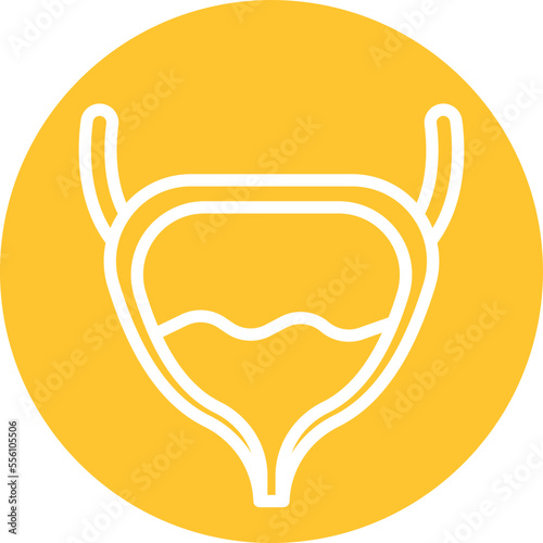 Human Bladder Vector Icon

