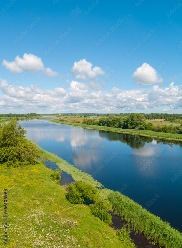 River Lielupe at sanny summer day.