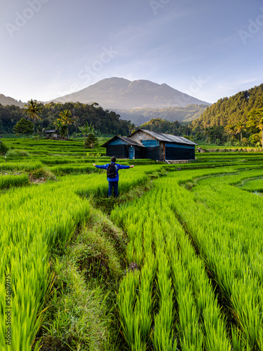 Mount Ciremai, one of the mountains in West Java. This highest mountain in West Java has a very beautiful natural beauty, one of which is in Bantaragung Village and Sindangpano Village.  photo