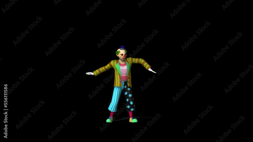 Clown Party Dancer Transparent Alpha Video Clown Party Dancer Transparent Alpha Video
