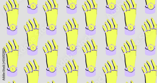 Fashion minimal illustration trippy seamless pattern hand retro style 