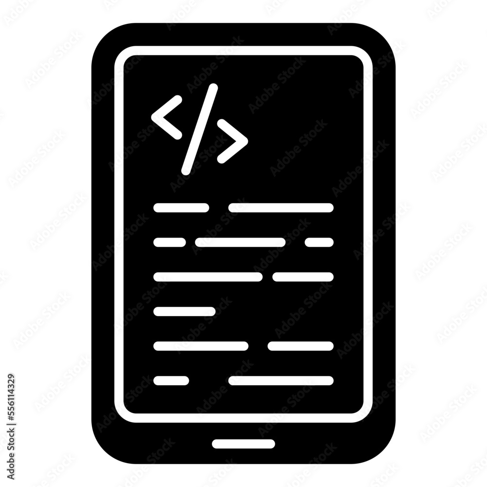 Solid design icon of web coding Solid design icon of web coding