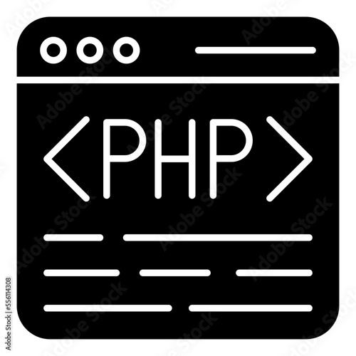 Modern design icon of php programming 