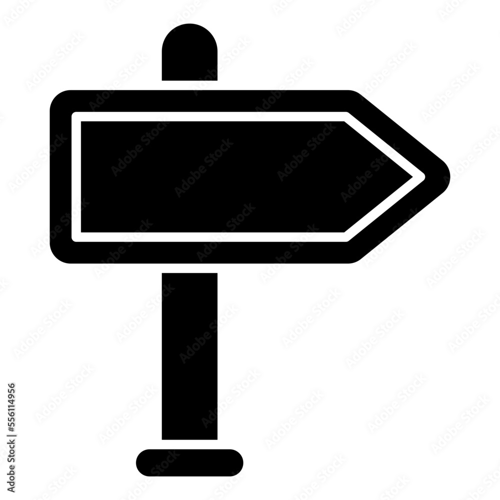 A filled design icon of roadboard A filled design icon of roadboard