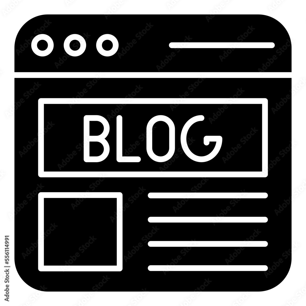 Creative design icon of blog website Creative design icon of blog website