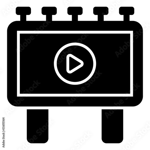 Creative design icon of video board 