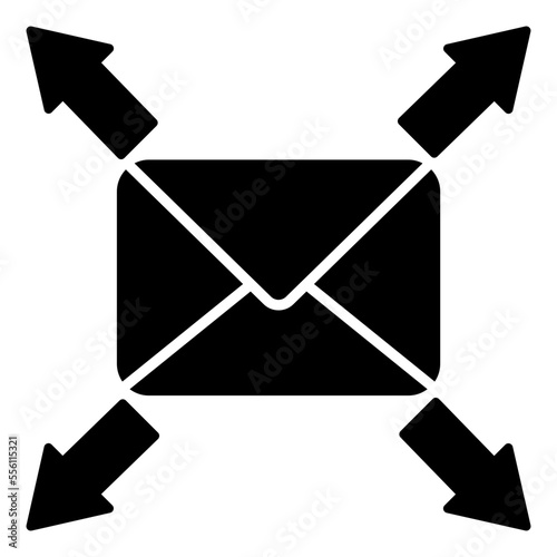 Conceptualizing solid design icon of mail