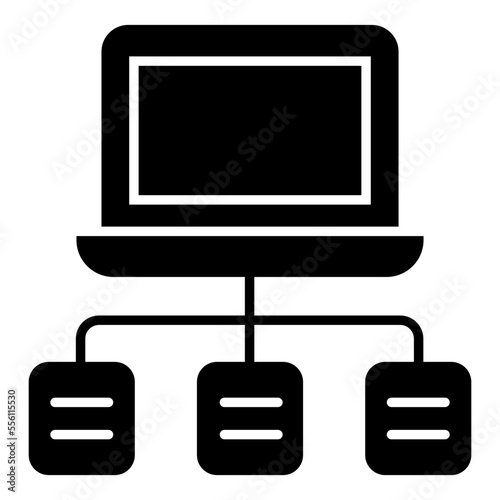 Creative design icon of laptop network 