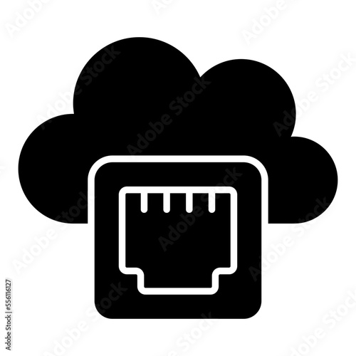 An icon design of cloud ethernet 