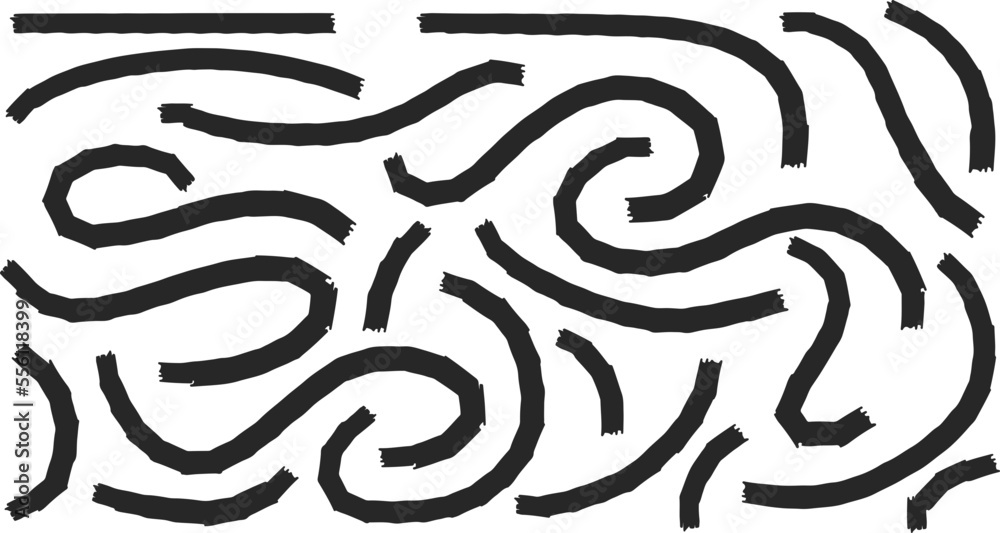 Hand drawn Swirls Set
