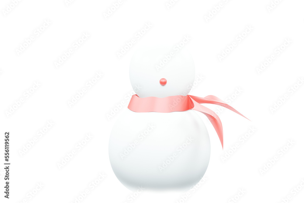 Snowman isolated on white , 3d , santa , 3D blender Snowman isolated on white , 3d , santa , 3D blender