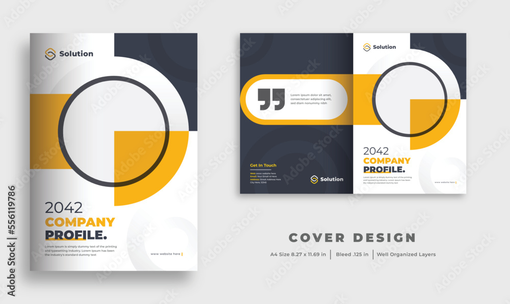 Brochure cover design, annual report, poster, flyer, Company or business profile brochure cover template layout in A4 size Brochure cover design, annual report, poster, flyer, Company or business profile brochure cover template layout in A4 size