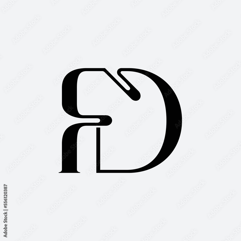 Initial Letter FD Logo Design Creative Modern Symbol Icon Stock Vector ...