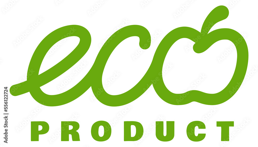 Eco product sign. Green fresh ecology emblem Eco product sign. Green fresh ecology emblem