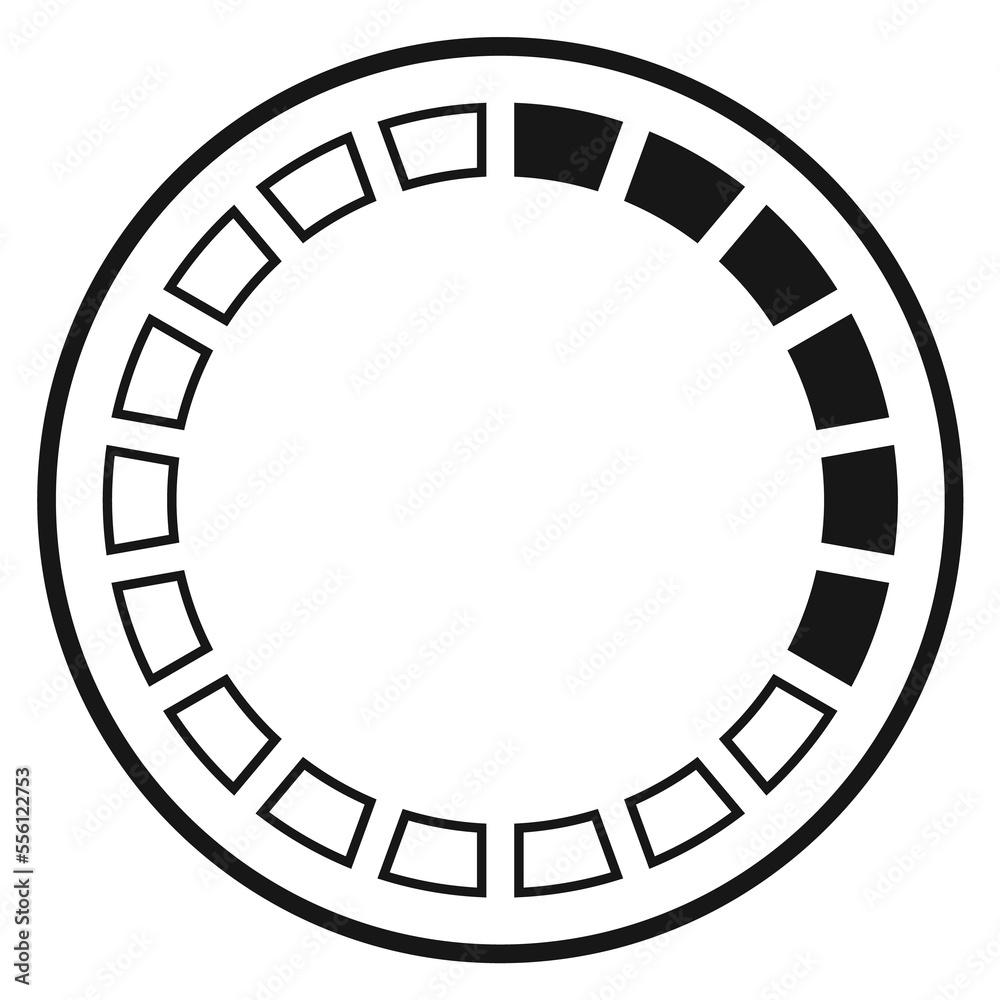 Round progress bar. Radial indicator interface element