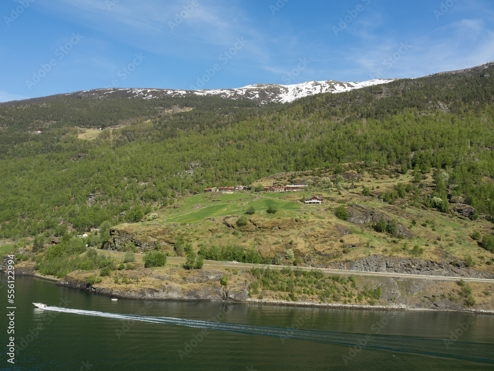 Obraz premium Flam am Aurlandsfjord in Norwegen