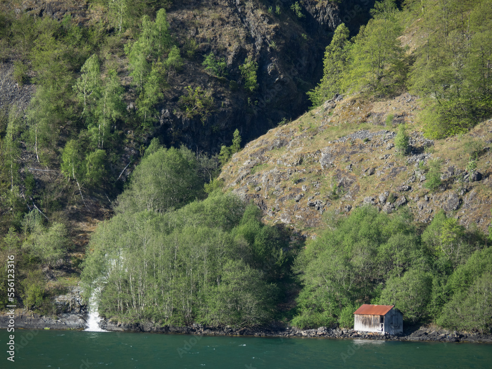 Fototapeta premium Flam am Aurlandsfjord in Norwegen
