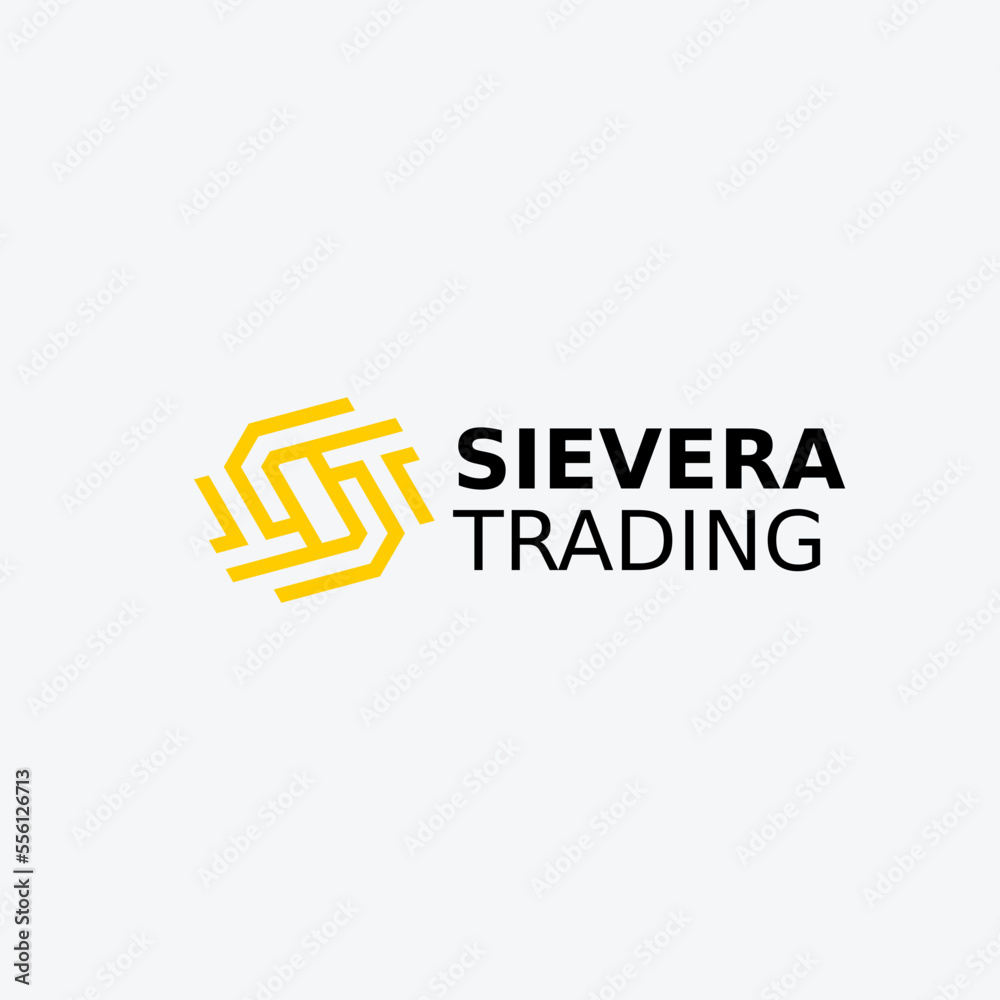 Obraz premium Letter ST TS Simple Monogram Logo