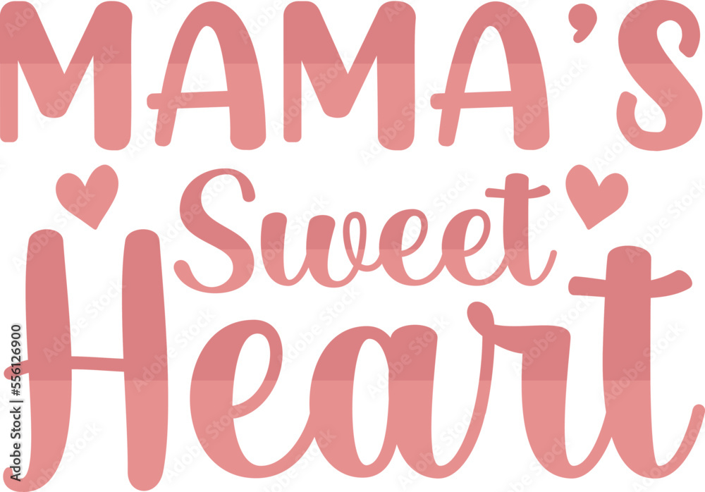Mama's Sweet Heart -valentine's day SVG, Vector Design, valentine's day SVG File, valentine's day Shirt SVG, valentine's day mug SVG, Retro valentine's day SVG