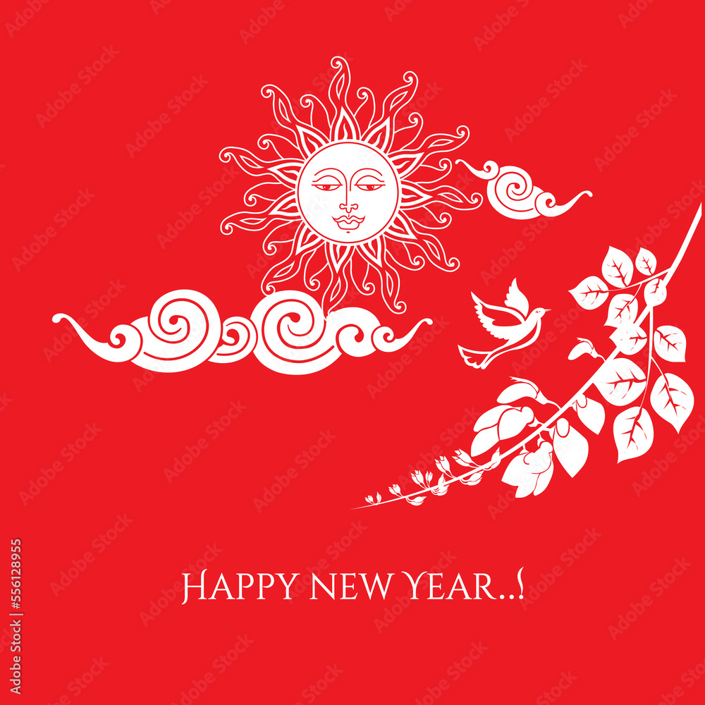 Sinhala and Tamil New Year Sun Stock Vector Adobe Stock
