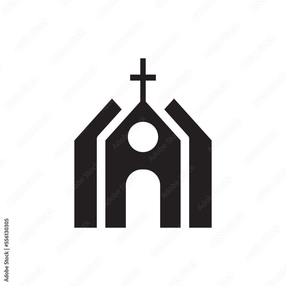 Church icon vector logo design template Church icon vector logo design template