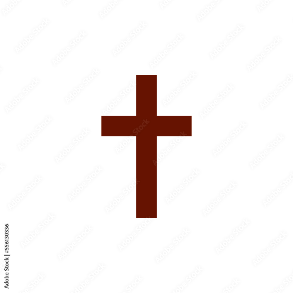 Christian cross icon vector logo design template