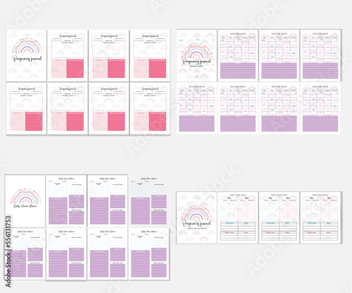 Pregnancy Journal Bundle. 
Doctor Visits.
 Baby Name Ideas.
Baby Shower Planner.
