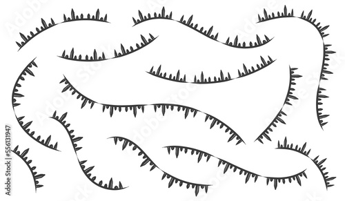 Spikes Divider Set Vector