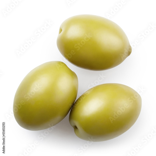 Delicious olives, isolated on white background