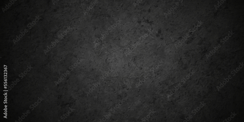 Dark black and white stone concrete grunge wall texture and backdrop background anthracite panorama. Panorama dark black or black slate background or texture.