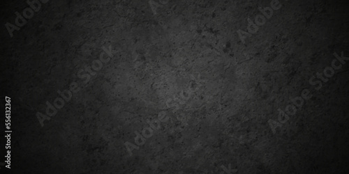 Dark black and white stone concrete grunge wall texture and backdrop background anthracite panorama. Panorama dark black or black slate background or texture.