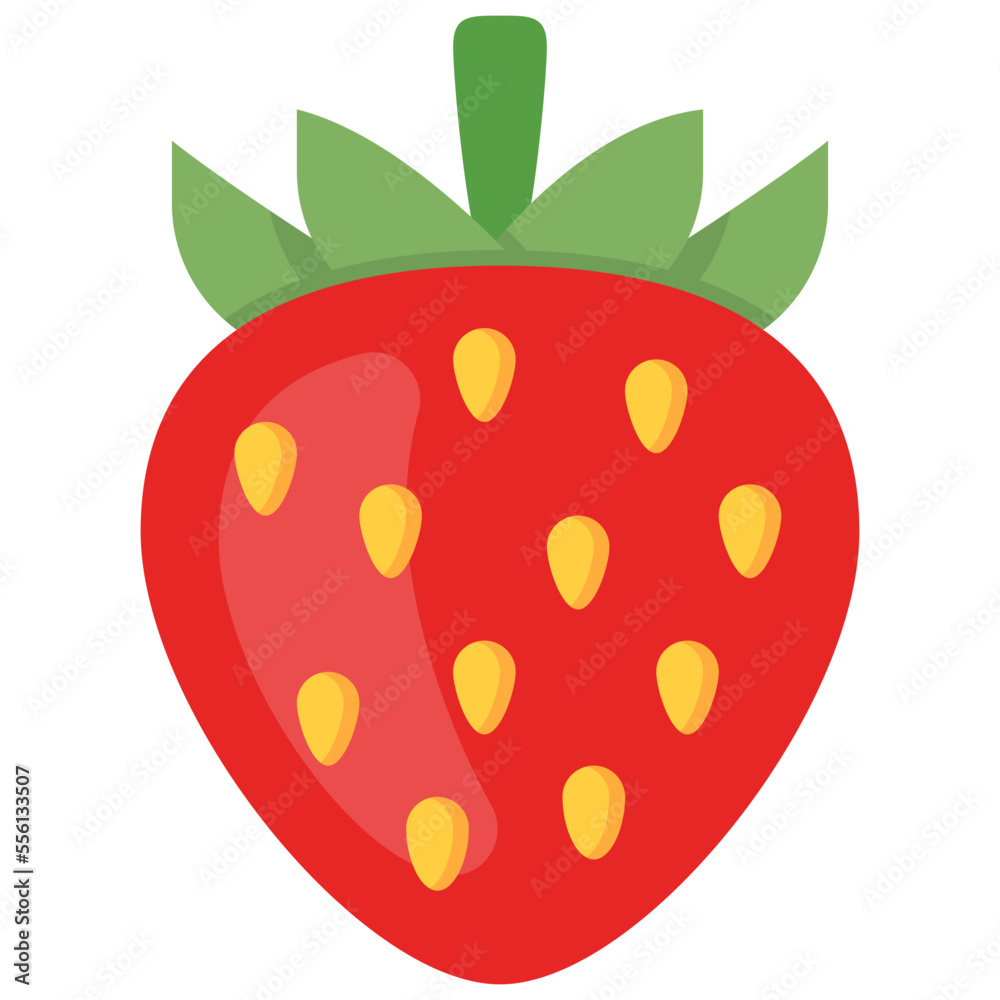 Obraz premium strawberry flat icon