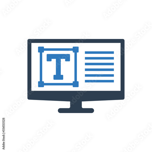 Online Text Icon - Typography Icon