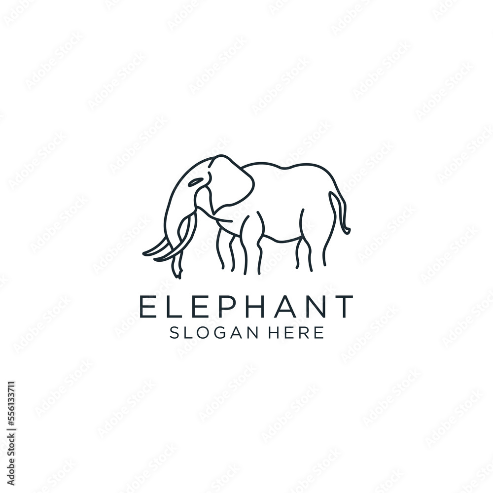 Elephant logo icon design template flat vector Elephant logo icon design template flat vector