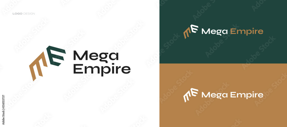 Abstract Initial Letter M and E Logo Design. ME Logo Suitable for Business and Technology Company Identity Abstract Initial Letter M and E Logo Design. ME Logo Suitable for Business and Technology Company Identity