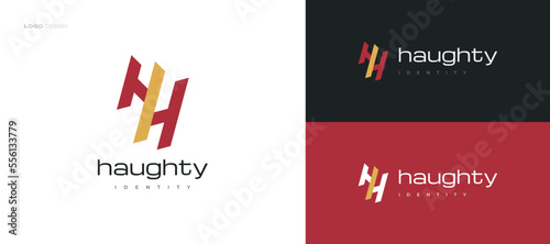 Abstract Initial Letter H and H Logo Design. HH Monogram Logo
