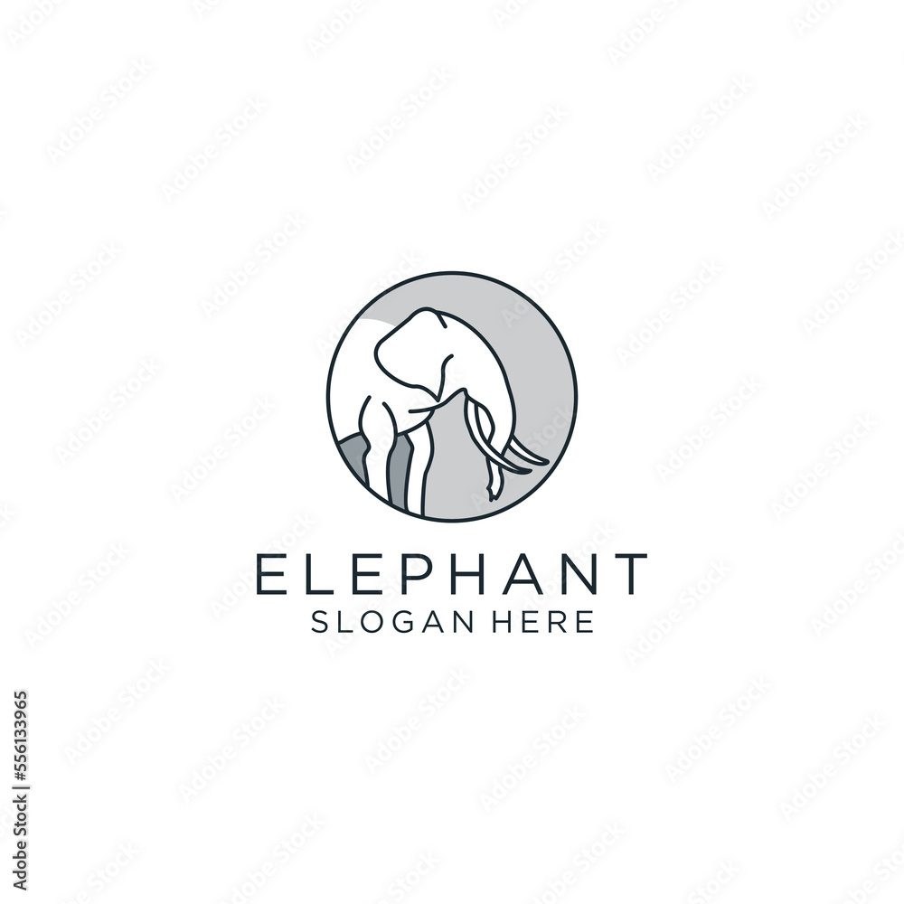 Elephant logo icon design template flat vector Elephant logo icon design template flat vector