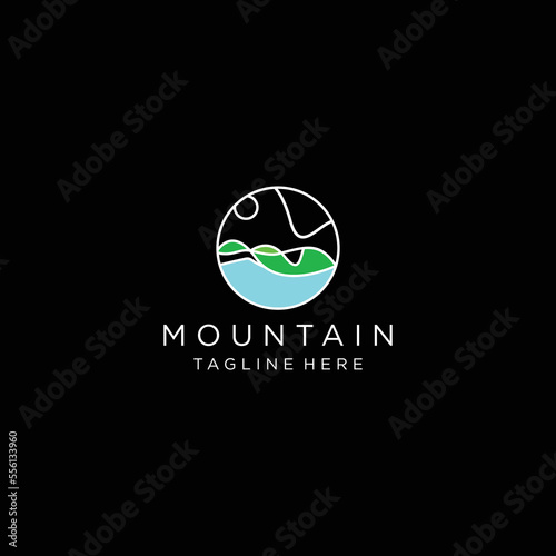 Mountain Logo Template flat vector