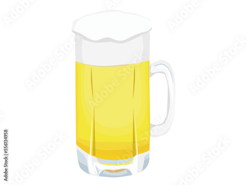 ジョッキに入った生ビールのイラスト