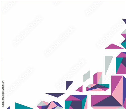 creative triangle full colour shape vector background