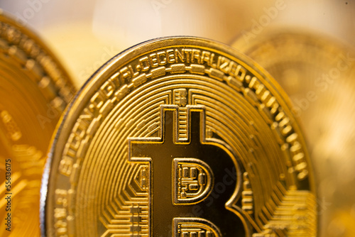 close up of bitcoin, crypto coin