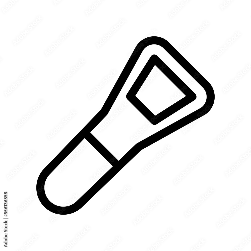 tongue cleaner line icon illustration vector graphic