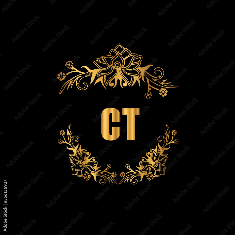 CT Luxury Letter Initial with Crown logo Vector, Great Luxury Logo ...