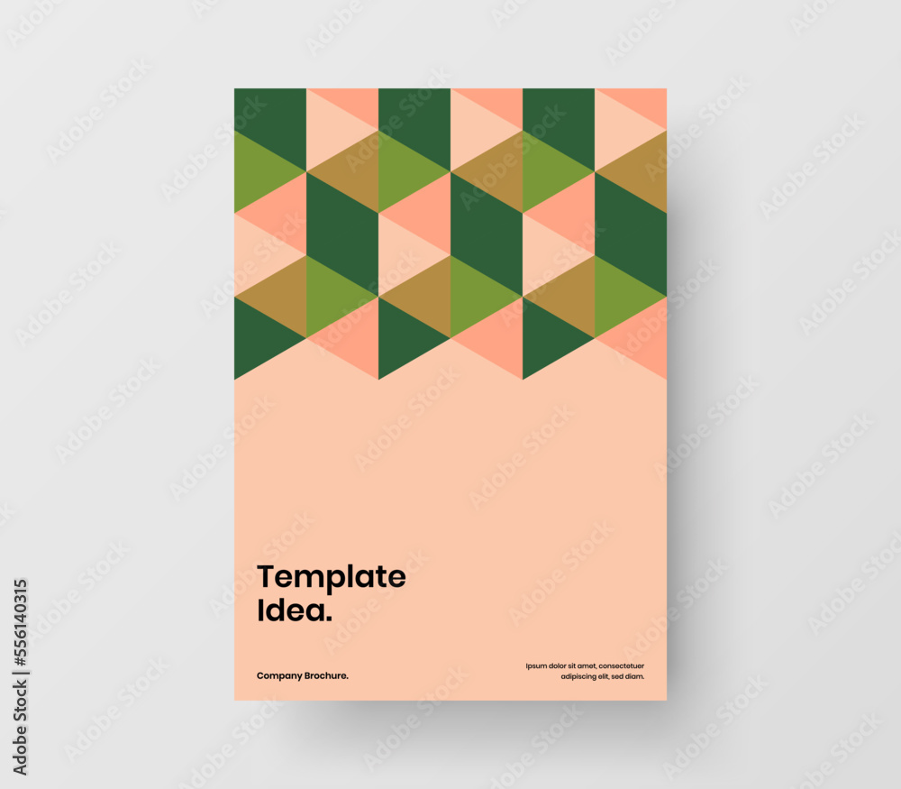 Premium catalog cover design vector illustration. Simple geometric pattern poster concept.