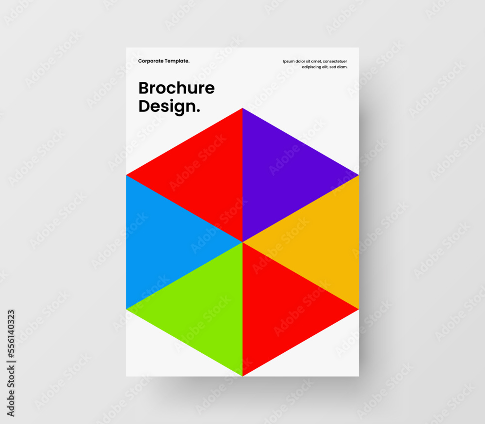 Premium geometric pattern corporate identity illustration. Unique poster A4 design vector concept.