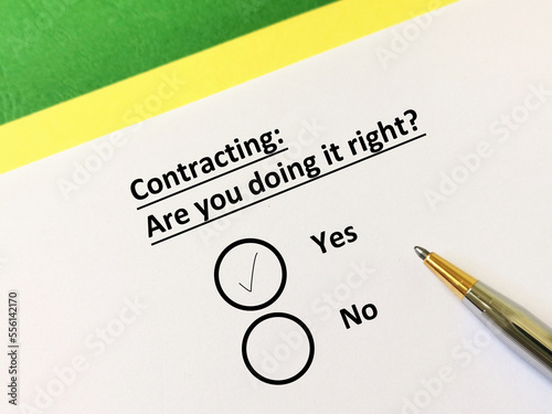 Questionnaire about procurement